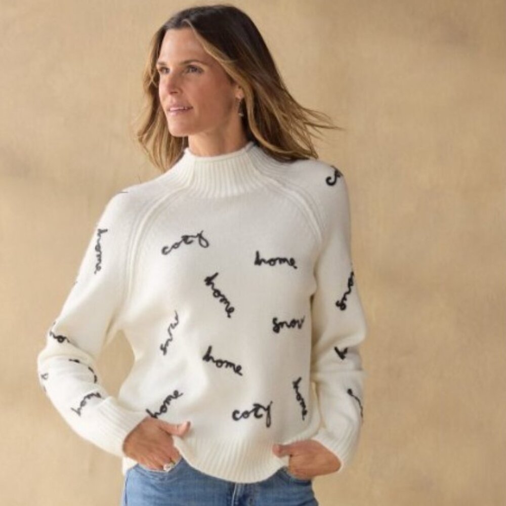Sundance Cozy Hour Sweater in Ivory - Size Petite Small - NWT